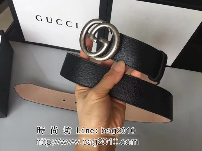 古馳CUCCI G家優質頭層牛皮豬皮紋 配純銅扣男士皮帶 GHG1258
